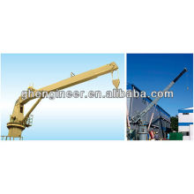 Telescopic Boom Marine Crane with grab